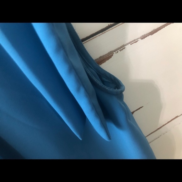 Ann Taylor Factory | Bow-Neck Sleeveless Blouse | S | Dusty Blue - Picture 11 of 16